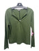 Lisa Todd Size XS Green Cotton V Neck Raw Edge Long Sleeve Star Top Green / XS