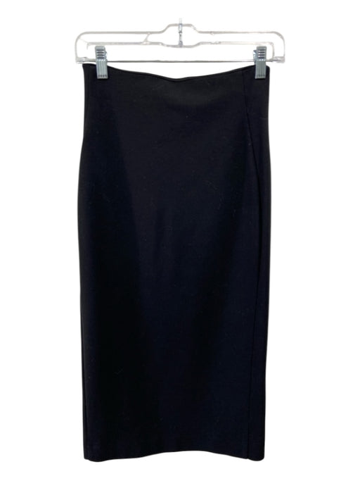 Diane Von Furstenberg Size 2 Black Viscose Pull on Stretch Sheath Midi Skirt Black / 2