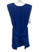 Amanda Uprichard Size M Royal Blue Polyester Shoulder Pads Tie Waist Mini Dress Royal Blue / M