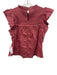 Farm Rio Size M Mauve Pink Cotton Shirred Cut Out Lace Trim Top Mauve Pink / M