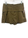 Ulla Johnson Size 6 Olive Green Cotton Blend Button Front Gathered Shorts Olive Green / 6