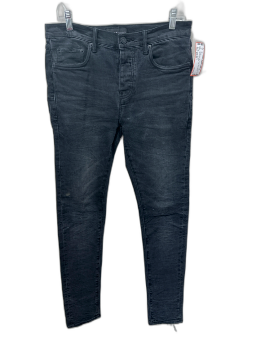 Purple - Brand AS IS Size Est 30 Black Cotton Solid Jean Men's Pants Black / Est 30