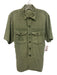 Military AS IS Size Est L Green Cotton Men's Short Sleeve Green / Est L