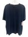 Kiton Size Est L Navy Cotton Solid T shirt Crew Men's Short Sleeve Navy / Est L