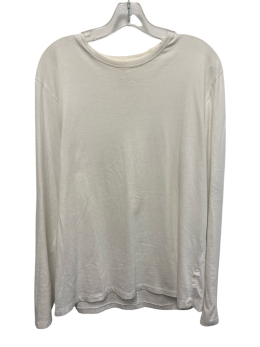 Rag & Bone Size L White Cotton Solid T shirt Crew Men's Long Sleeve Shirt White / L