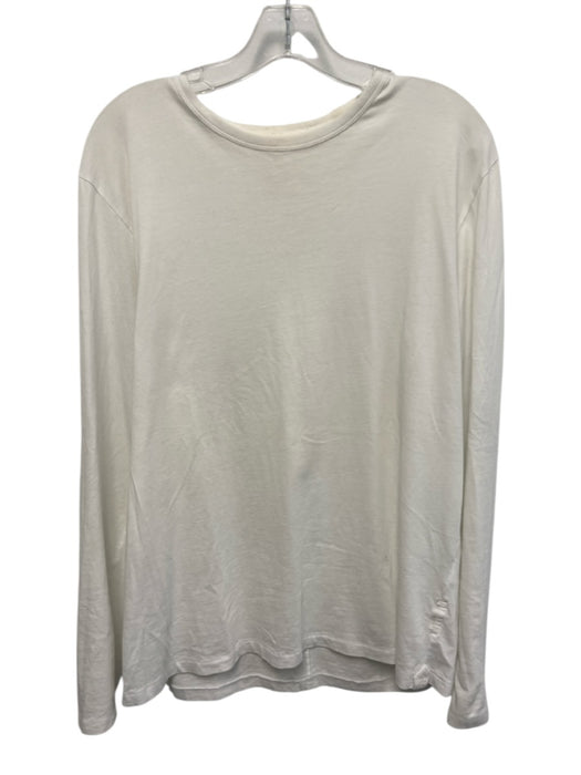 Rag & Bone Size L White Cotton Solid T shirt Crew Men's Long Sleeve Shirt White / L