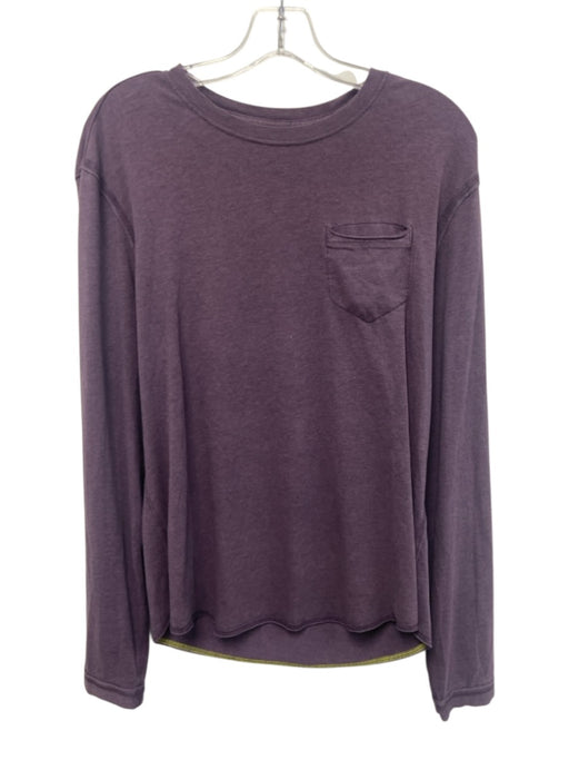 Lululemon Size Est M Purple Synthetic Heathered T shirt Men's Long Sleeve Shirt Purple / Est M