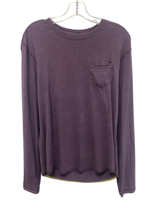 Lululemon Size Est M Purple Synthetic Heathered T shirt Men's Long Sleeve Shirt Purple / Est M