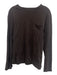 Billy Reid Size M Brown Cotton Solid T shirt Crew Men's Long Sleeve Shirt Brown / M