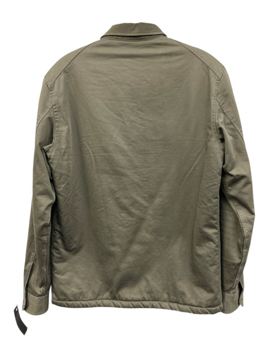 ALLSAINTS Size S Olive Green Cotton Solid Fur Lined Buttons Men's Jacket Olive Green / S