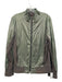 Boss Size M Green & Gray Cotton Solid Zipper Men's Jacket Green & Gray / M