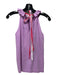 Trina Turk Size XS Lavender Purple Cotton Ruffle Trim Tie Back Sleeveless Top Lavender Purple / XS