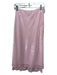 J Crew Size 0 Light Pink Polyester All Over Sequins Side Zip Midi Skirt Light Pink / 0