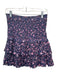 Isabel Marant Etoile Size 40 purple & pink Cotton Smocked Floral Tiered Skirt purple & pink / 40