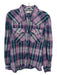 Isabel Marant Etoile Size 38 Purple & Green Cotton Long Sleeve Plaid Skirt Set Purple & Green / 38