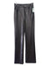 A.L.C. Size 6 Dark Brown Faux Leather Hook & Zip High Rise Straight Pants Dark Brown / 6