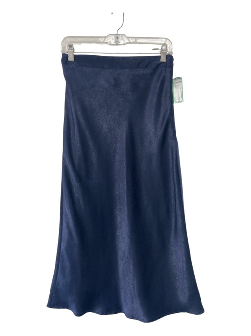 Hutch Size 2 Navy Blue Polyester Side Zip Slip Skirt Midi Skirt Navy Blue / 2