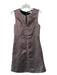 Diane Von Furstenberg Size 6 Black & Copper Acrylic Blend V Neck metallic Dress Black & Copper / 6