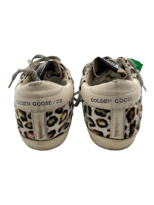 Golden Goose Shoe Size 36 Ivory & Multi Pony Hair Animal Print Laces Sneakers Ivory & Multi / 36