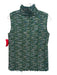 Ann Mashburn Size XS Green & White Print Poly Blend Boucle Sleeveless Top Green & White Print / XS