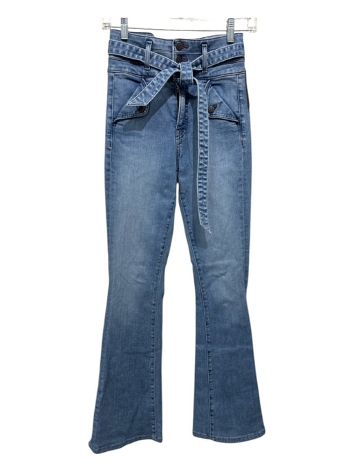 Veronica Beard Jeans Size 25 Medium Wash Cotton Blend Zip & Button Flare Jeans Medium Wash / 25