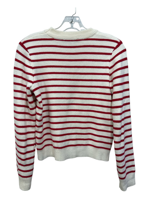endless rose Size S Red, Cream, Black Rayon Blend Ribbed Stripe Sweater Red, Cream, Black / S