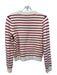 endless rose Size S Red, Cream, Black Rayon Blend Ribbed Stripe Sweater Red, Cream, Black / S