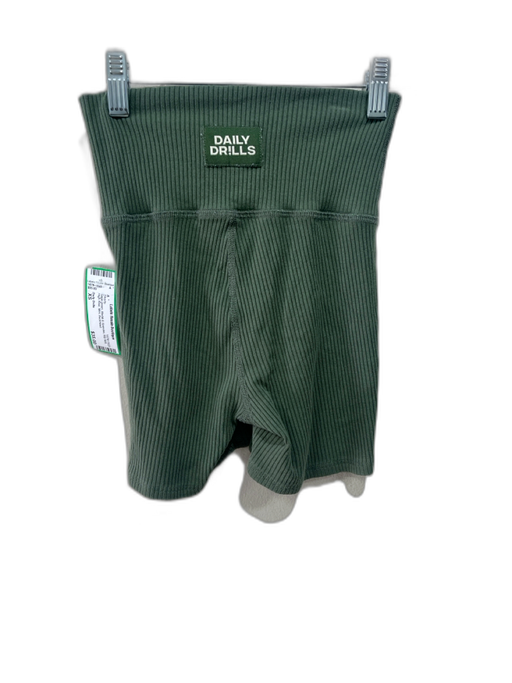 Daily Drills Size XS Sage green Modal & Spandex Rib Knit High Rise Mini Shorts Sage green / XS