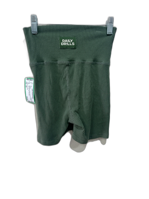 Daily Drills Size XS Sage green Modal & Spandex Rib Knit High Rise Mini Shorts Sage green / XS