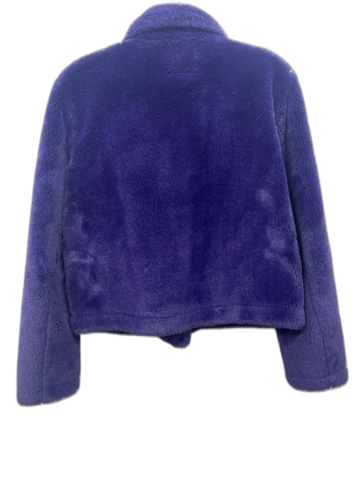 APPARIS Size S Purple Polyester Faux Fur Side Zip Pockets Moto Jacket Purple / S
