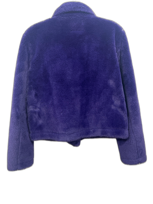 APPARIS Size S Purple Polyester Faux Fur Side Zip Pockets Moto Jacket Purple / S