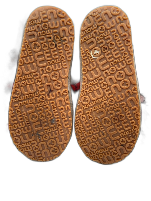 Mou Shoe Size 8 Cream, Red & Multi Fur Shearling Lined Horizontal Stripe Flats Cream, Red & Multi / 8