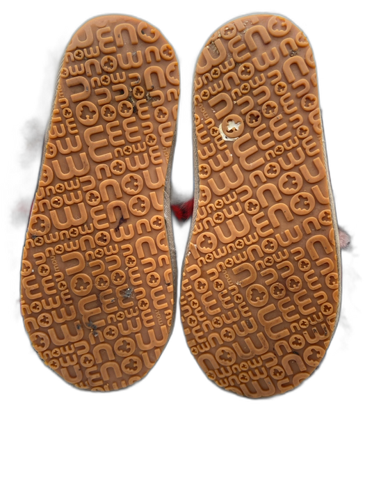 Mou Shoe Size 8 Cream, Red & Multi Fur Shearling Lined Horizontal Stripe Flats Cream, Red & Multi / 8