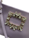 Roger Vivier Light Purple Leather Zip Close Crystal Gold Hardware Shoulder Bag Light Purple / Mini
