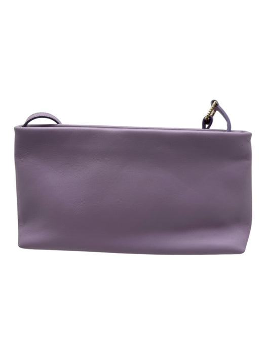 Roger Vivier Light Purple Leather Zip Close Crystal Gold Hardware Shoulder Bag Light Purple / Mini