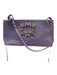 Roger Vivier Light Purple Leather Zip Close Crystal Gold Hardware Shoulder Bag Light Purple / Mini
