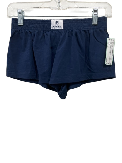 Parke Size XS Navy Cotton Elastic Waist Logo Short Shorts Shorts Navy / XS