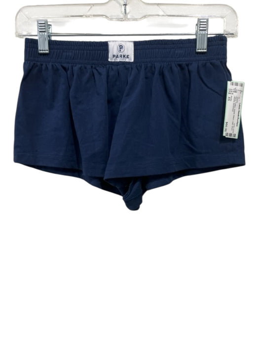 Parke Size XS Navy Cotton Elastic Waist Logo Short Shorts Shorts Navy / XS