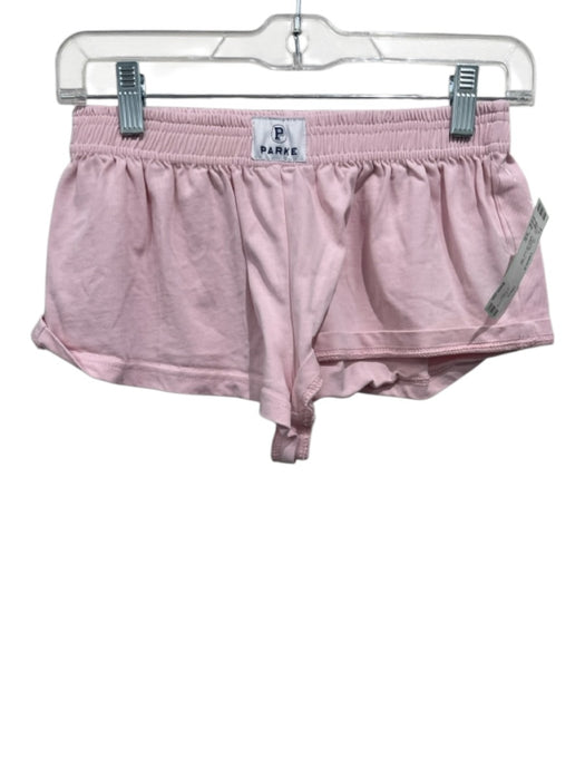 Parke Size XS Light Pink Cotton Elastic Waist Logo Short Shorts Shorts Light Pink / XS