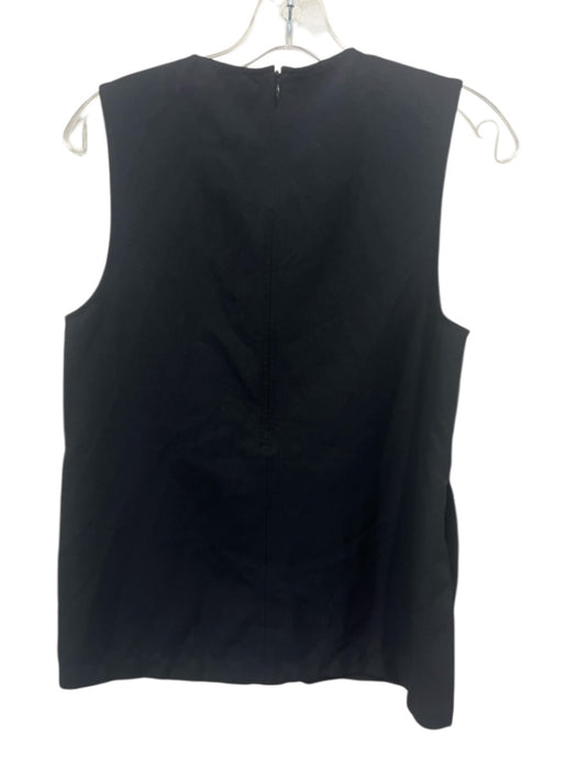 La Ligne Size XXS Black Poly Blend Zip Back Sleeveless Slit Top Black / XXS