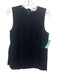 La Ligne Size XXS Black Poly Blend Zip Back Sleeveless Slit Top Black / XXS