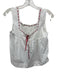 Frankies Bikinis Size XS White Cotton Open Knit Sleeveless Ribbon Detail Top White / XS