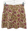 Rosewater House Size XS Cream & Multi Linen Zip Back Floral Print Mini Skirt Cream & Multi / XS