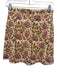 Rosewater House Size XS Cream & Multi Linen Zip Back Floral Print Mini Skirt Cream & Multi / XS