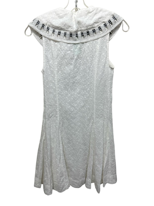 For Love & Lemons Size XS White Cotton Sleeveless Button Front Mini Dress White / XS