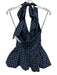Odd Muse Size XS Black & White Polyester Polka Dots Zip Back Short Set Black & White / XS