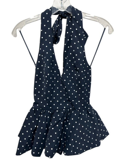 Odd Muse Size XS Black & White Polyester Polka Dots Zip Back Short Set Black & White / XS