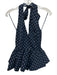 Odd Muse Size XS Black & White Polyester Polka Dots Zip Back Short Set Black & White / XS