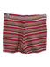 Zara Size S Red & Multi Poly Blend Open Knit Collared V Neck Stripe Short Set Red & Multi / S