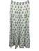 Cocolillys Size XS Green, Blue & White Cotton Floral Striped Zip Close Skirt Set Green, Blue & White / XS